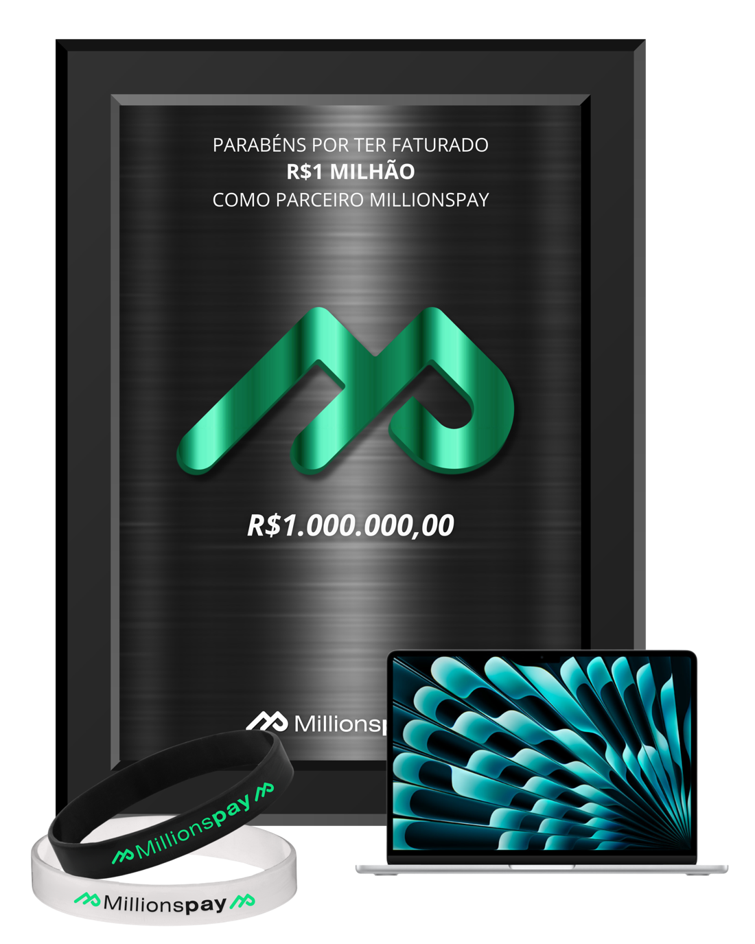 Placa Millionspay R$ 1 Milhão
